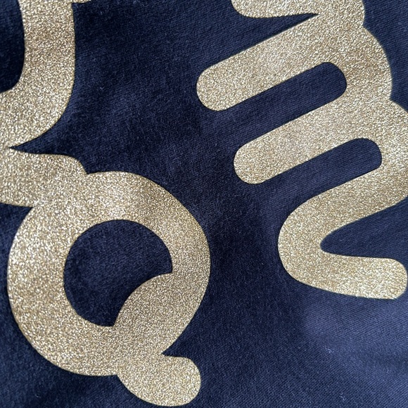 HELLO APPAREL I’m So Tired Women’s Black & Gold Glitter Crewneck Sweatshirt - Picture 9 of 9